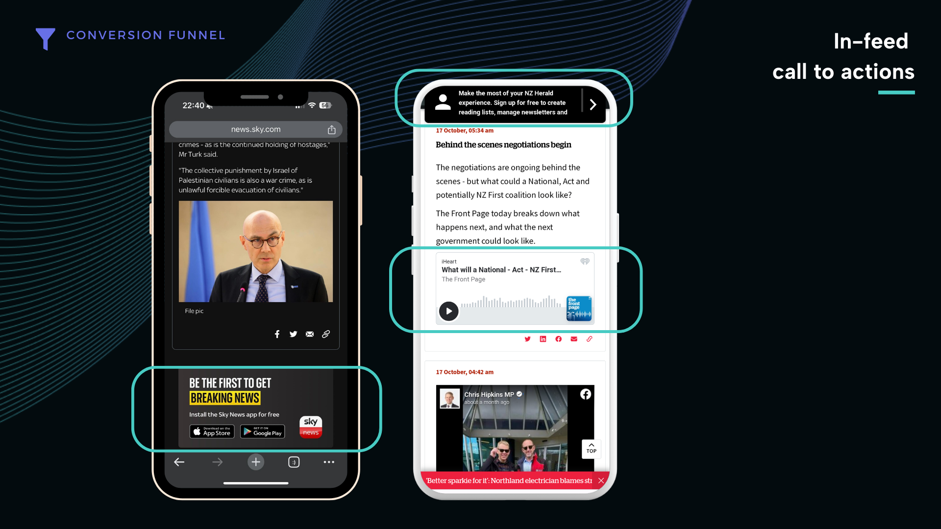 screenshot of Live Center